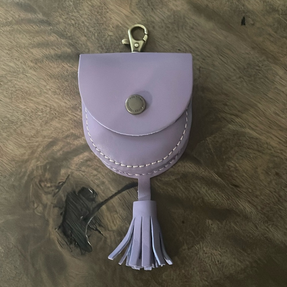 New Portland Leather Goods Lavender Keychain Snap Nimbus Pouch